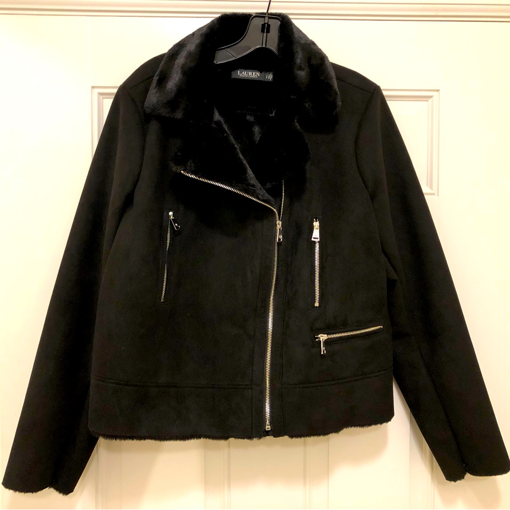 Ralph Lauren Faux Fur Vegan Leather Jacket